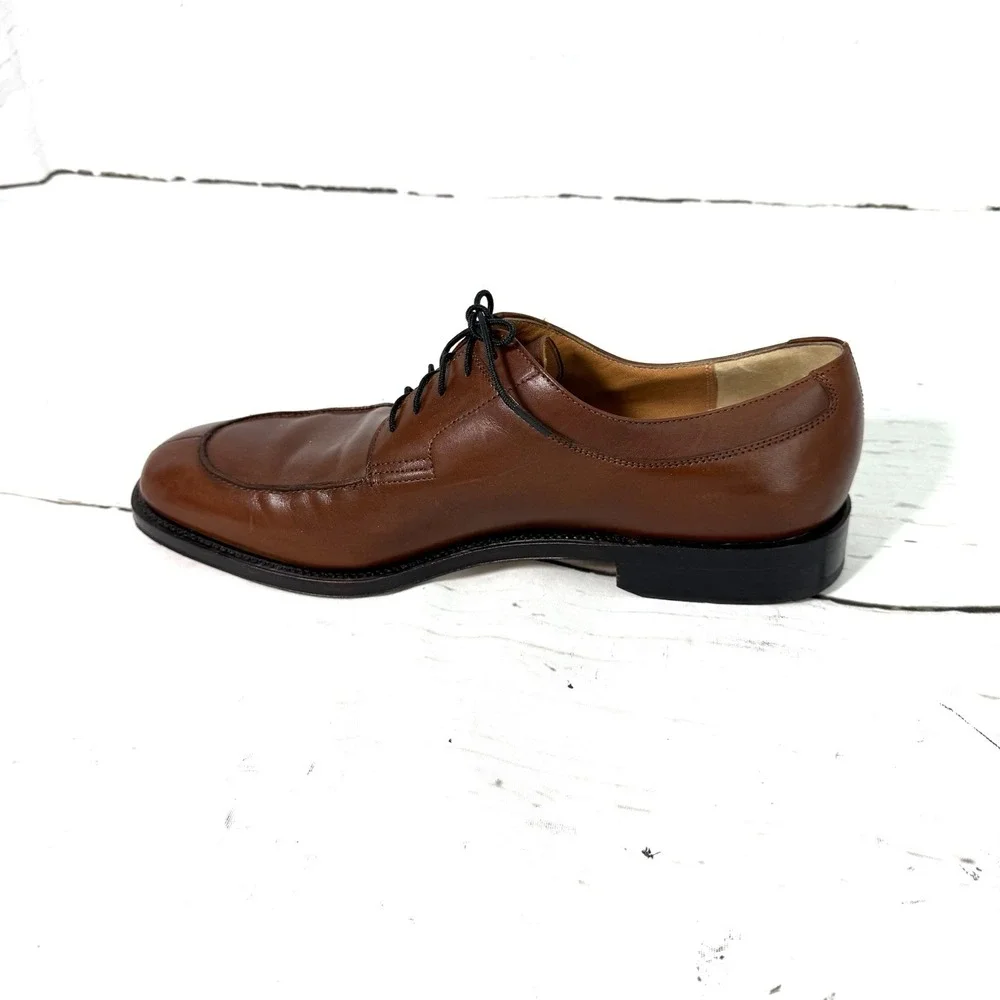 Salvatore Ferragamo Tramezza Shoes Men's 9.5 D Brown   Oxford Old Money Italy
